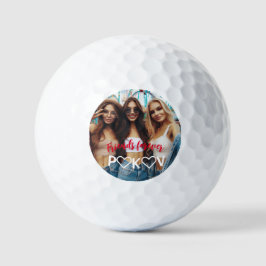 Minimalistische BESTE FREUNDIN Valentinstag Weißes Golfball