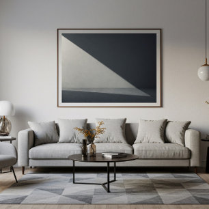 Minimalistische Betonwand Licht- und Schattengfoto Leinwanddruck