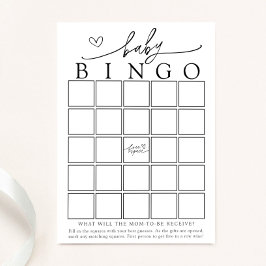 Minimalistische Bingo-Game-Karte Einladung
