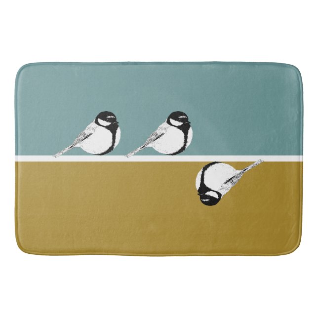 Minimalistische Bird-Design-Badematte Badematte (Vorderseite)