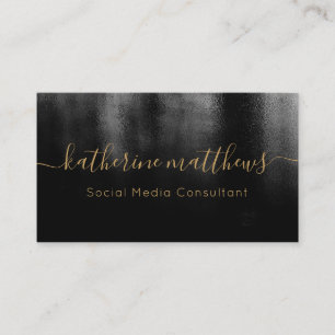 Minimalistische Black and Gold-Visitenkarte Visitenkarte
