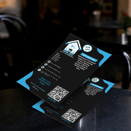 Minimalistische Black Cleaning Services Beruflich Flyer