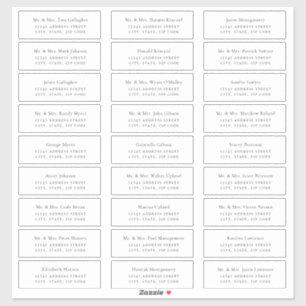 Minimalistische Black Guest Address Labels