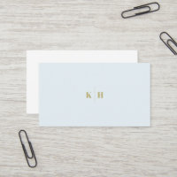 Minimalistische blass-weiße Monogram-Visitenkarte