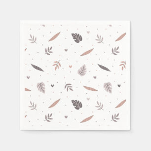 Minimalistische Blätter Pattern Napkins Serviette