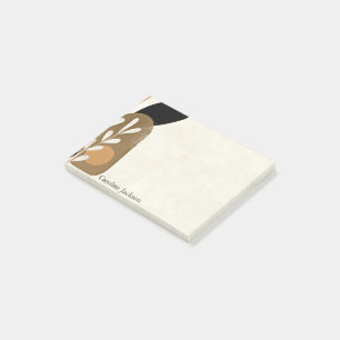 Minimalistische Blätter und personalisierte Steine Post-it Klebezettel
