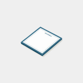 Minimalistische blau-zwei Grenzen Post-it Klebezettel