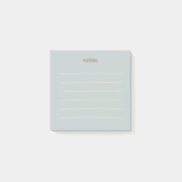 Minimalistische Blaue Anmerkungen mit Zeilen Post-it Klebezettel