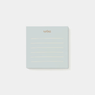 Minimalistische Blaue Anmerkungen mit Zeilen Post-it Klebezettel