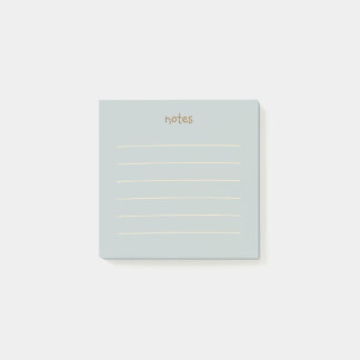 Minimalistische Blaue Anmerkungen mit Zeilen Post-it Klebezettel