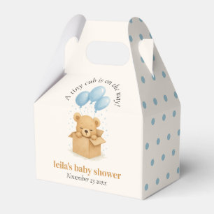 Minimalistische Blaue Bär-Ballon-Baby-Party Geschenkschachtel