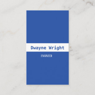 Minimalistische blaue und weiße Visitenkarte