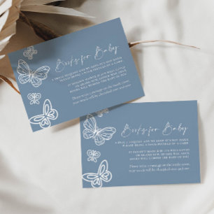 Minimalistische Blue Books für Baby Card Mitteilungskarte