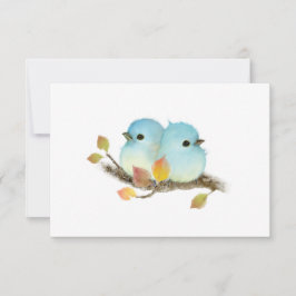 Minimalistische Bluebirds Wildlife Blank Notecards Dankeskarte