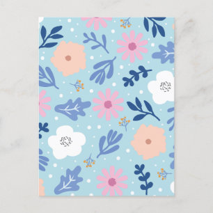 Minimalistische Blume Feiertagspostkarte