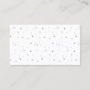 Minimalistische Blumen-Eleganz   Premium Visitenka Telefonnummerkarte