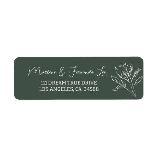 Minimalistische Blumenadresse