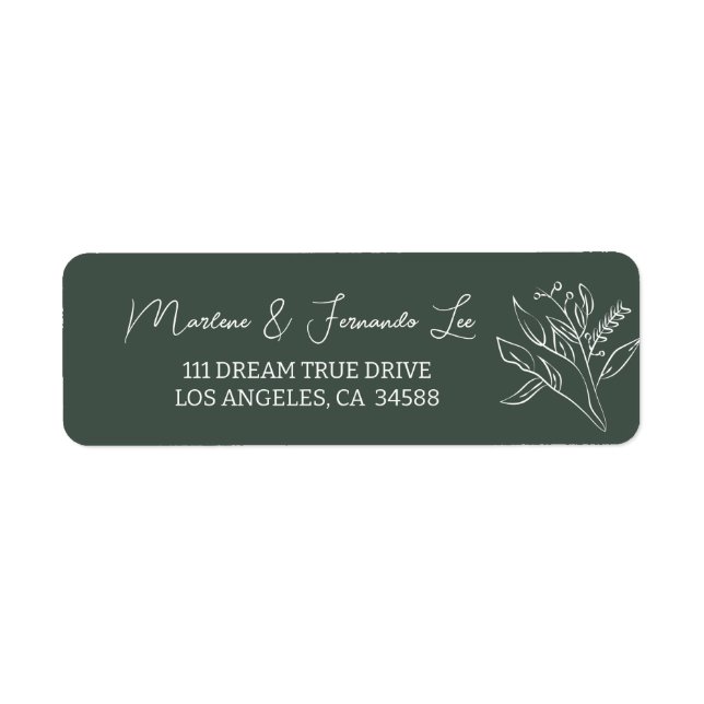 Minimalistische Blumenadresse (Vorne)