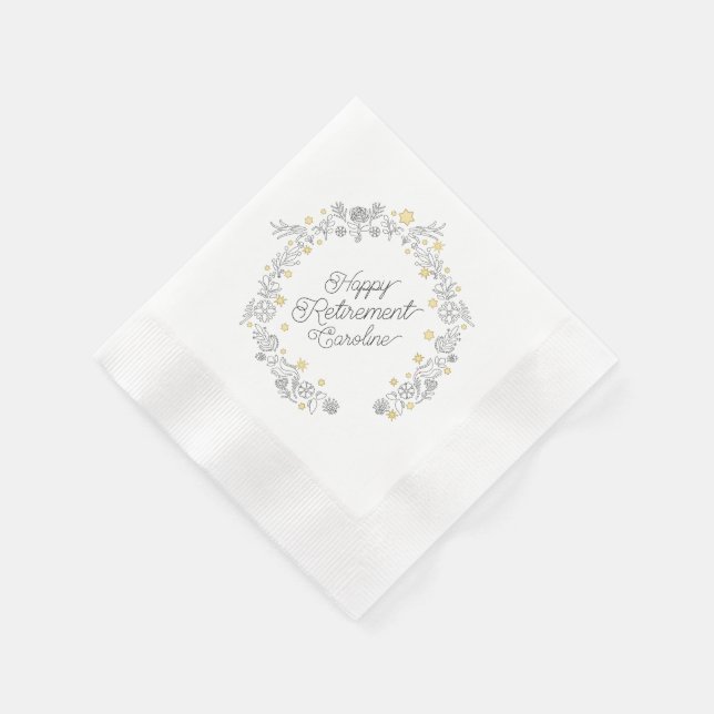 Minimalistische Blumendekoration Serviette (Ecke)