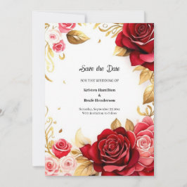 Minimalistische Blumenhochzeit speichert die Datum Save The Date