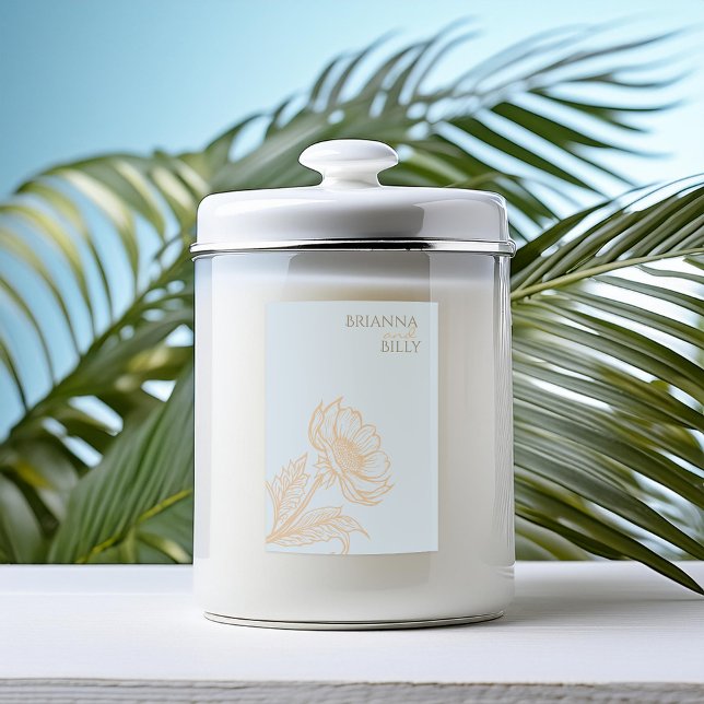 Minimalistische Blumenkerze Lebensmitteletikett (Von Creator hochgeladen)