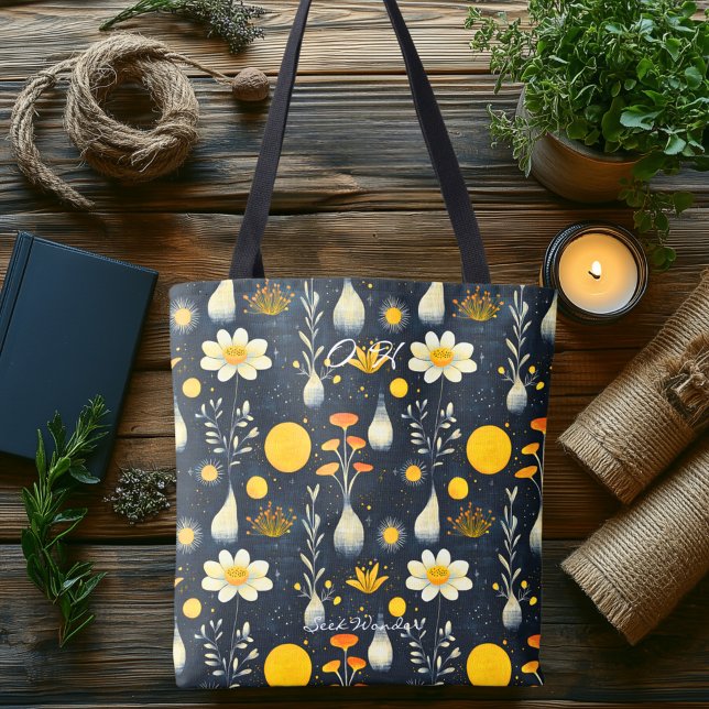 Minimalistische Blumensonne Wellness Totbeutel Tasche (Von Creator hochgeladen)