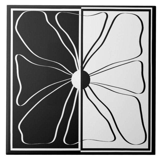 Minimalistische Blumenstrasse Kunst, Dichtung und  Fliese (Vorderseite)