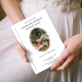 Minimalistische Blur-Frame-Hochzeit für Ihr Foto Einladung