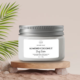 Minimalistische Body Butter Kosmetische JAR Logo-P Adressaufkleber