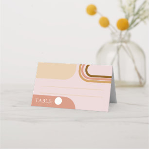 Minimalistische bogenförmige Hochzeitsnamens Karte