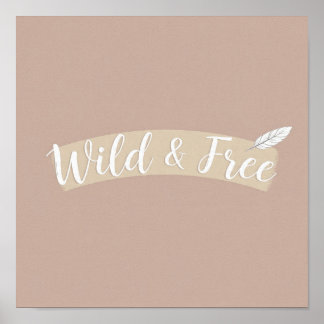 Minimalistische Bohemian-Kunst: Wilde & Freie Fede Poster