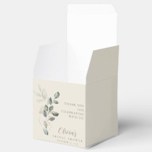 Minimalistische Boho-Gold-Grün-Hochzeitsshower Geschenkschachtel