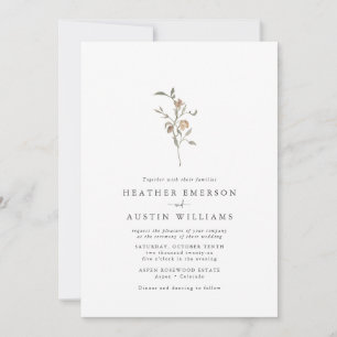 Minimalistische Boho-Hochzeitseinladung Einladung