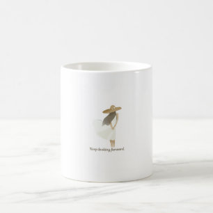 Minimalistische Boho-Mädchen-Illustration Weiter A Kaffeetasse