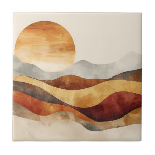 Minimalistische Boho Nature - warme Erdtöne Fliese