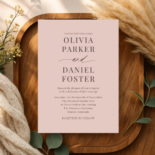 Minimalistische Boho-Terrakotta-Hochzeitseinladung Einladung