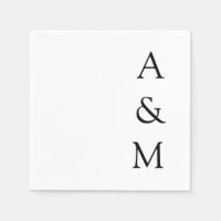 Minimalistische Bold Monogram Boho Wedding Schwarz