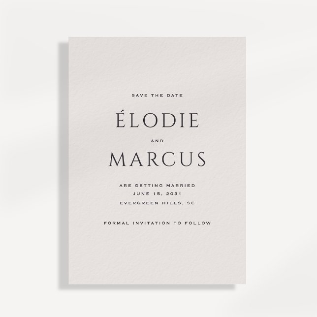 Minimalistische Bold Typografy Modern Save the Dat Einladung (Von Creator hochgeladen)