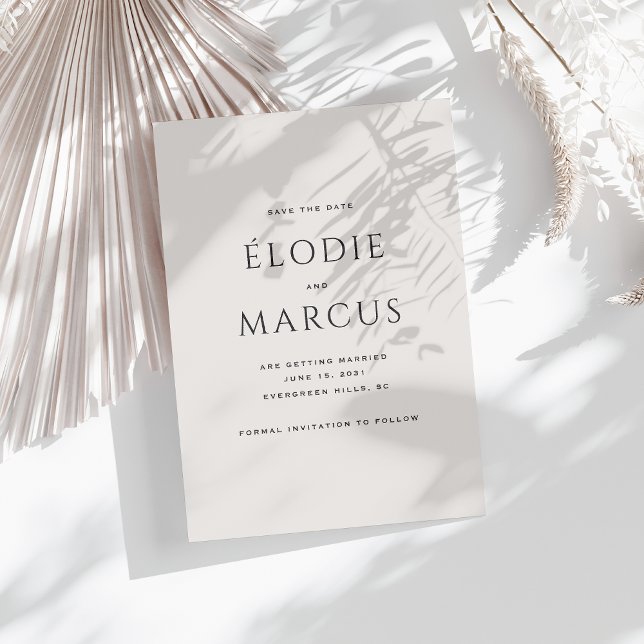 Minimalistische Bold Typografy Modern Save the Dat Einladung (Von Creator hochgeladen)