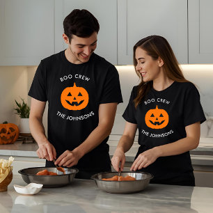Minimalistische Boo-Crew - Halloween Personalisier T-Shirt