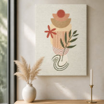 Minimalistische botanische Abstrakt IV Canvas Prin