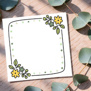 Minimalistische botanische Blattumrandung Süß ha Post-it Klebezettel