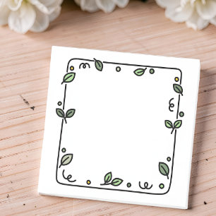 Minimalistische botanische Blattumrandung Süß ha Post-it Klebezettel
