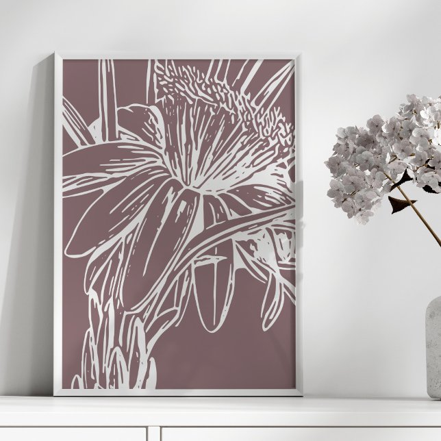 Minimalistische botanische Blumenlinie Zeichne Art Poster (Von Creator hochgeladen)