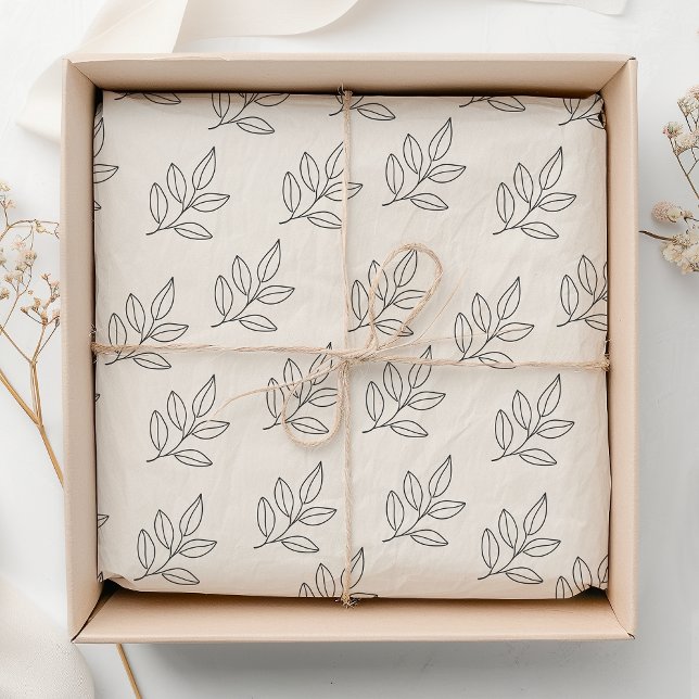 Minimalistische Botanische Creme für kleine Untern Seidenpapier (Von Creator hochgeladen)