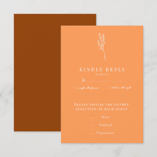 Minimalistische botanische Floral   Flower Chic Ho RSVP Karte