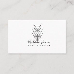 Minimalistische Botanische florale Visitenkarte