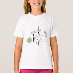 Minimalistische botanische Grün-Kunst Kinder Cu T-Shirt
