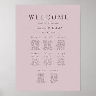 Minimalistische botanische Hochzeit (8) Staubige R Poster