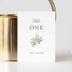 Minimalistische botanische Hochzeit   Elegant Mode Tischnummer